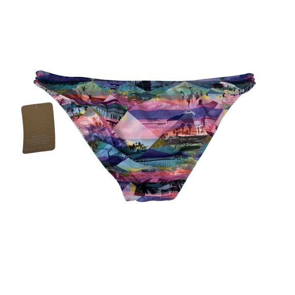 Hobie Bikini Swim Suit Bottoms Womens XL New Multicolor Beach Scene - Picture 2 of 8